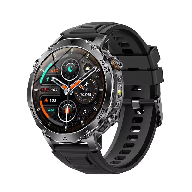 AK106 Rugged Smart Watch AK106 Rugged Smart Watch with 1.7" HD Display, 1400mAh Large Battery, Bluetooth 5.2 Calling, 24/7 Heart Rate & Sleep Monitoring, 100+ Sports Modes - Image 1