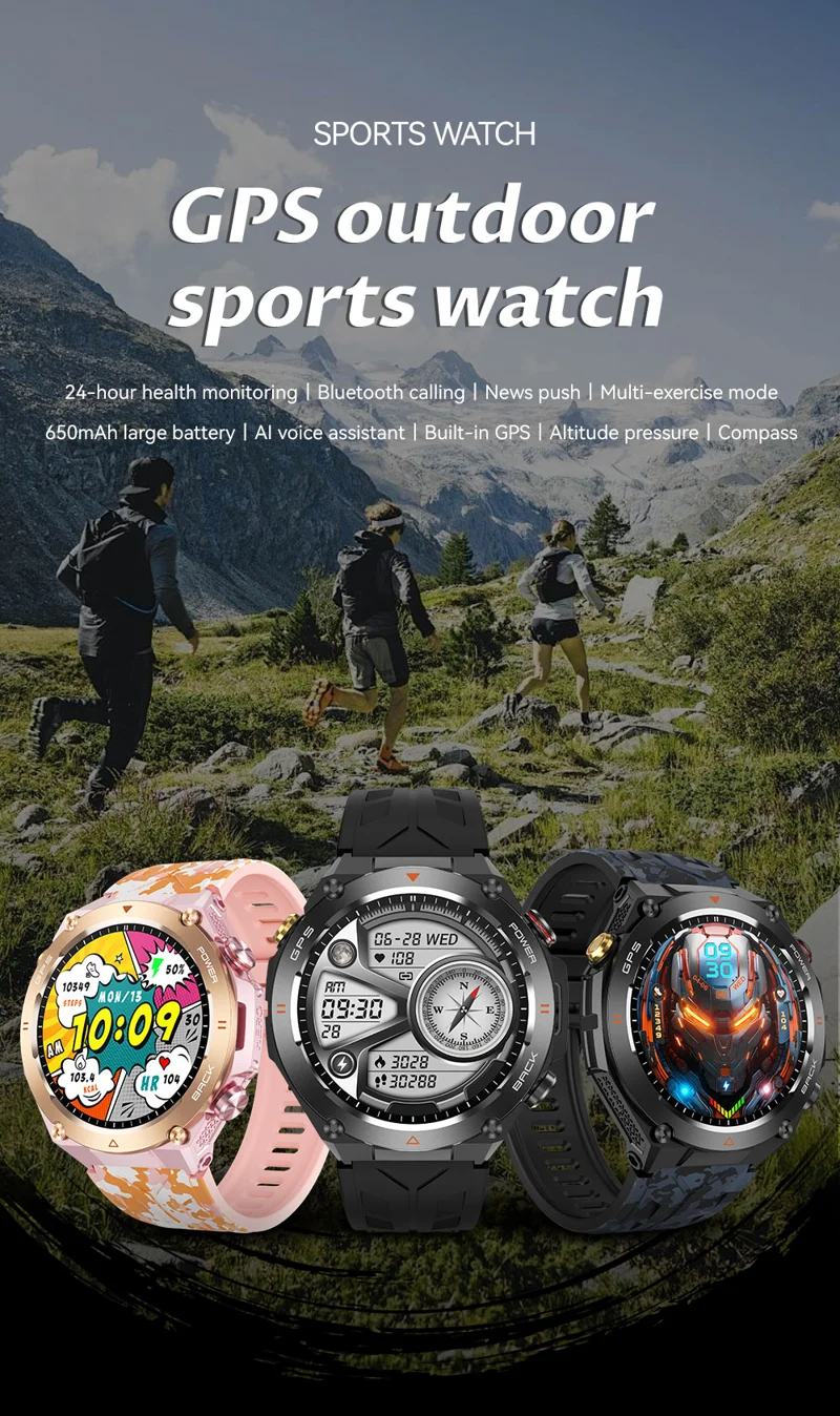 KC82 GPS Smart Watch - Outdoor GPS watch overview