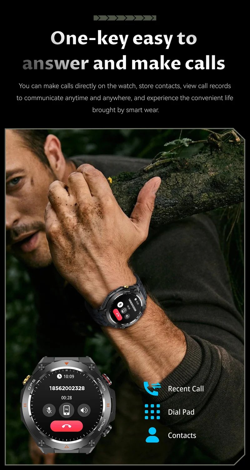 KC82 GPS Smart Watch - Bluetooth calling