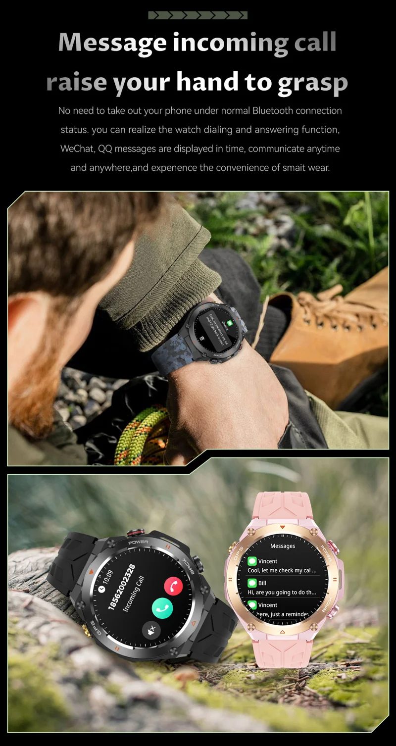 KC82 GPS Smart Watch - Phone notifications