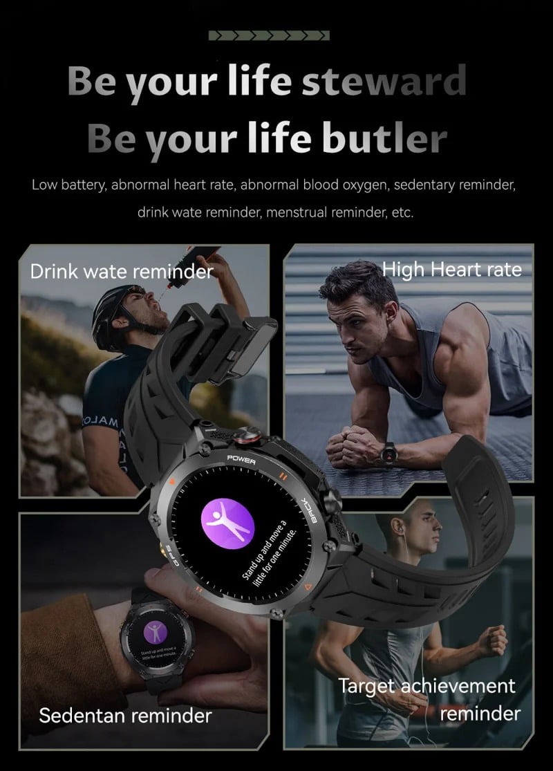 KC82 GPS Smart Watch - Daily reminders