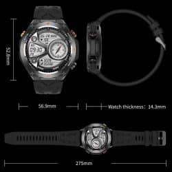 KC82 GPS Smart Watch with Compass, Altimeter and Bluetooth Calling - gallery 09