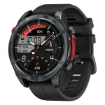 Black Stratos 4 watch viewed at an angle