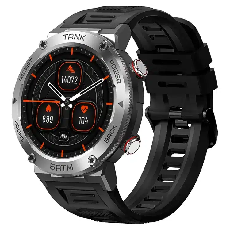 wearablemaster 1 32 inch screen 5atm ip69k waterproof smart watch support bluetooth heart rate monitor blood oxygen gallery 01 TANK T1 smart watch product image