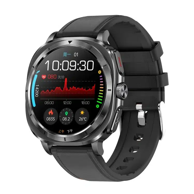 wearablemaster 1 43 inch amoled screen leather strap smart watch supports ecg blood sugar monitoring et492 wearable gallery 01 ET492 smart watch product image