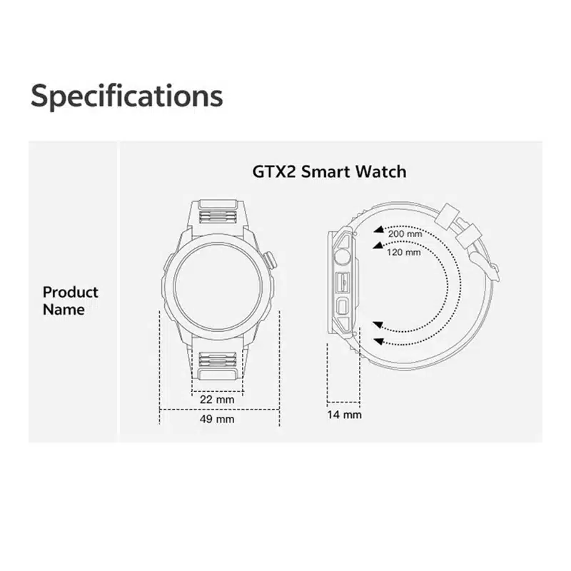 GTX2 smart watch product detail 7
