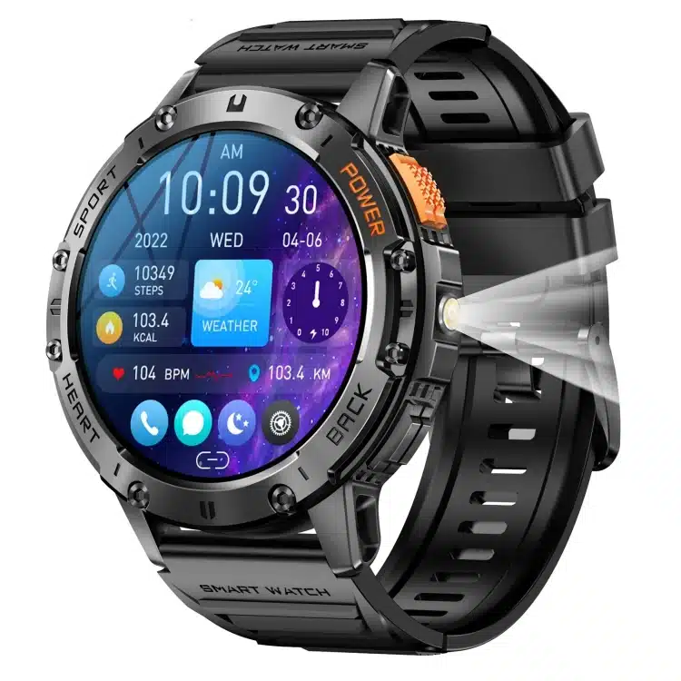 wearablemaster 1 43 inch bluetooth call smart watch support heart rate blood oxygen k65 wearablemaster gallery 01 K65 smart watch product image