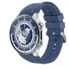Blue Leather + Blue Silicone Strap