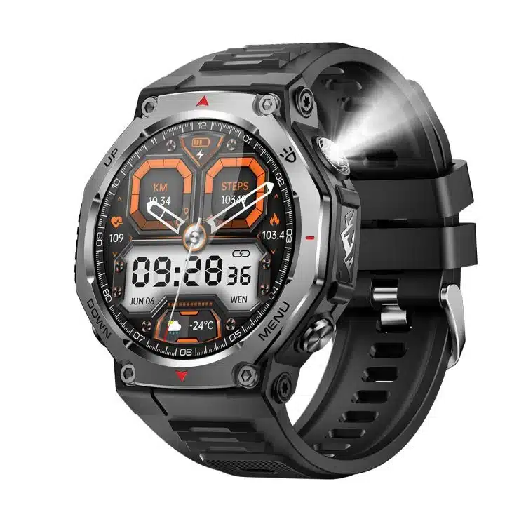 wearablemaster 1 43 inch screen 5atm outdoor sports smart watch with strong flashlight kt85 wearablemaster gallery 01 KT85 smart watch product image