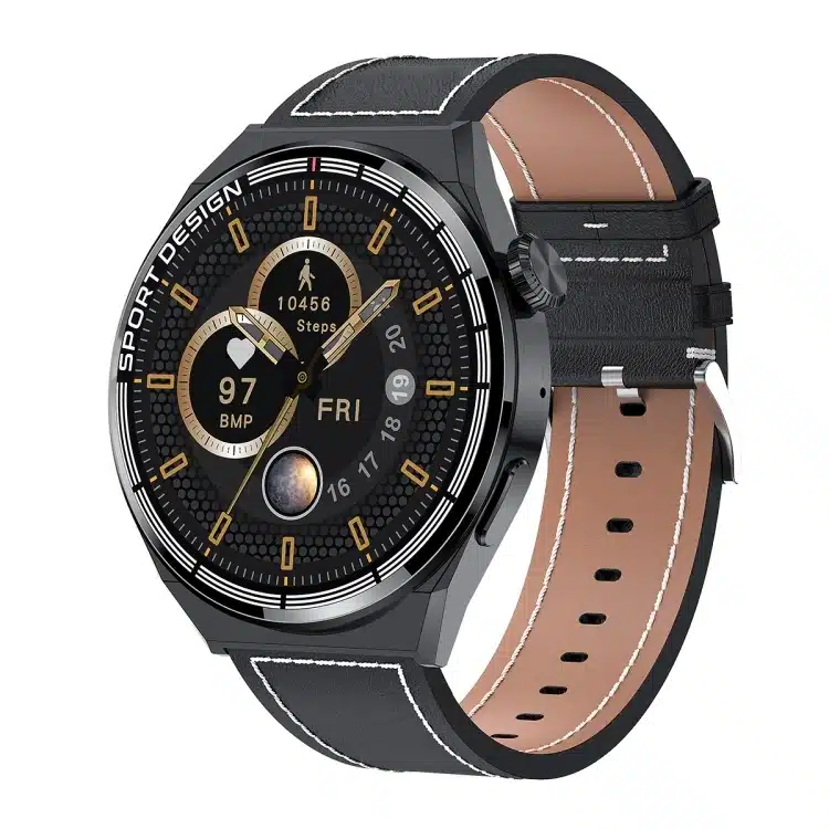 wearablemaster 1 6 inch leather band ip67 waterproof smart watch support bluetooth call nfc hdt 3 max wearablemaste gallery 01 HDT 3 Max smart watch product image