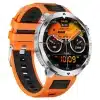 Silver Case Orange Silicone Strap / Silicone Strap