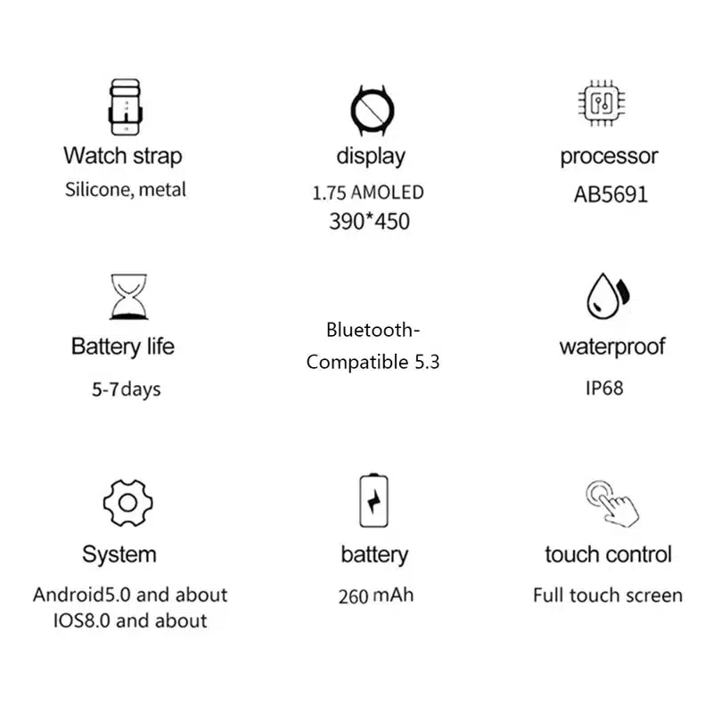 HK82 smart watch product detail 1