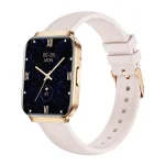 1.75 inch Square Screen Ultra-Thin Smart Calling Watch, Gold Silicone Strap, Support Health Monitoring | QS06-WearableMaster