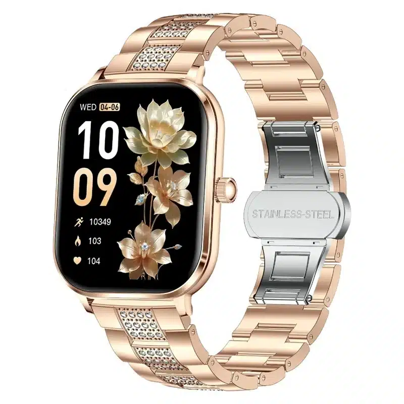 wearablemaster 1 82 inch smart watch bluetooth compatible calling ip68 waterproof heart rate monitor sports tracker for women ak108 w ak108 wearablemaster gallery 01 AK108 smart watch product image