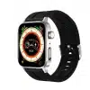 Black Silver / Silicone Band