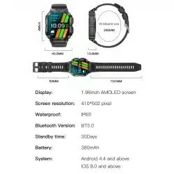 K61 Pro smart watch feature detail