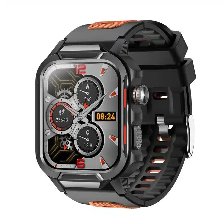 wearablemaster 1 96 inch tft screen outdoor rugged smart watch 3atm waterproof gs9 wearablemaster gallery 01 GS9 smart watch product image