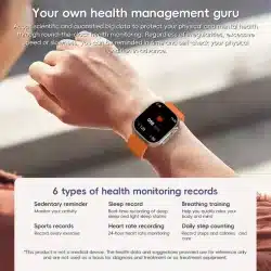 ZGA W02 smart watch feature detail