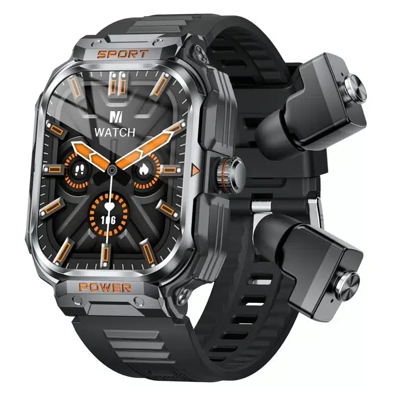 wearablemaster 2 in 1 bluetooth compatible tws earphone smart watch health monitoring bluetooth compatible calling sports watch gt55 gt55 wearablemaster gallery 01 GT55 smart watch product image