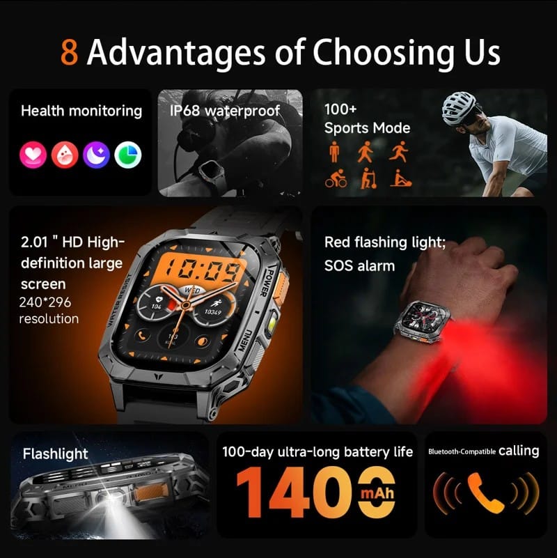 AK103 Outdoor Smart Watch - detail 02