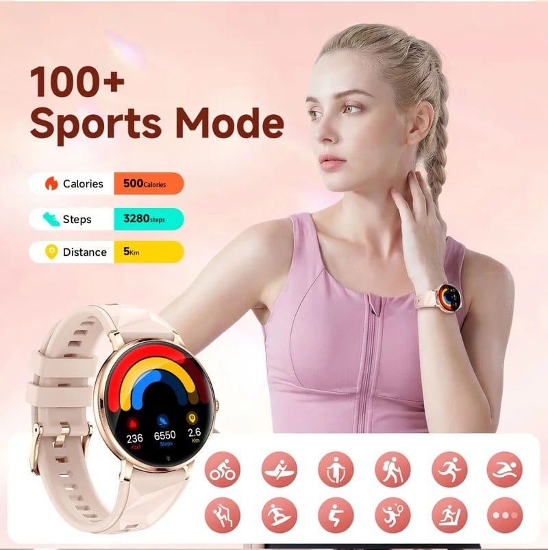 AK107 Silicone Strap AMOLED Smart Watch - detail 03