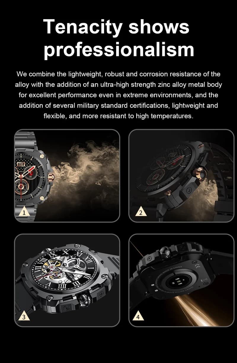 AK71 Steel Strap AMOLED Smart Watch - detail 02