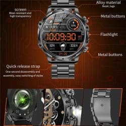 AK75 Steel Strap Smart Watch - gallery 04
