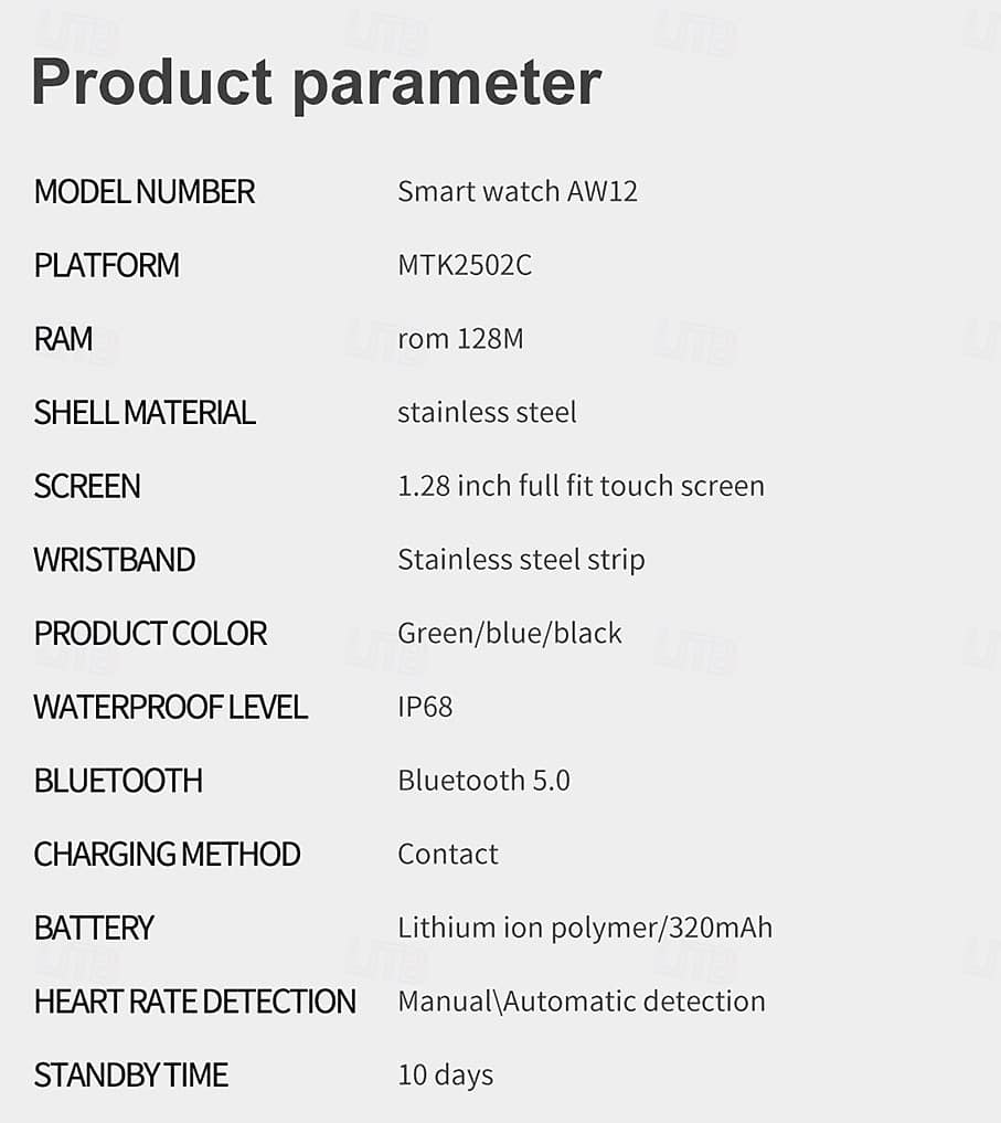 AW12 AW13Pro Fitness Smart Watch - detail 20