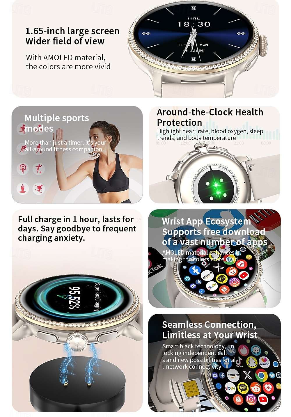 H80 AMOLED 4G Android Smart Watch - detail 02