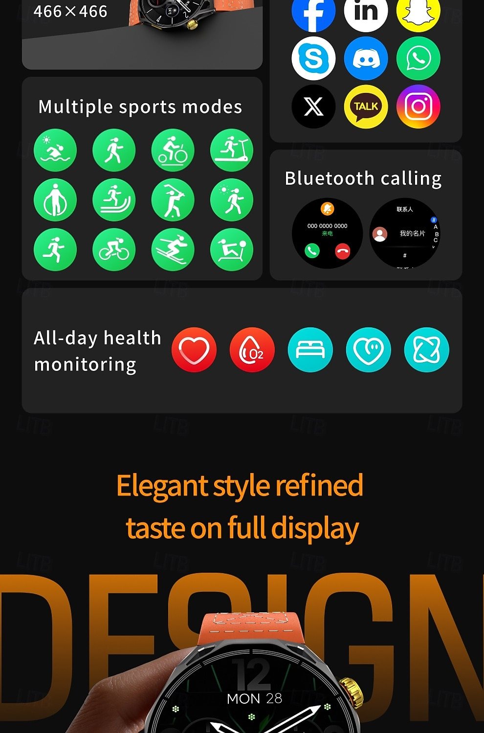 AMOLED Navigation Smart Watch - detail 07