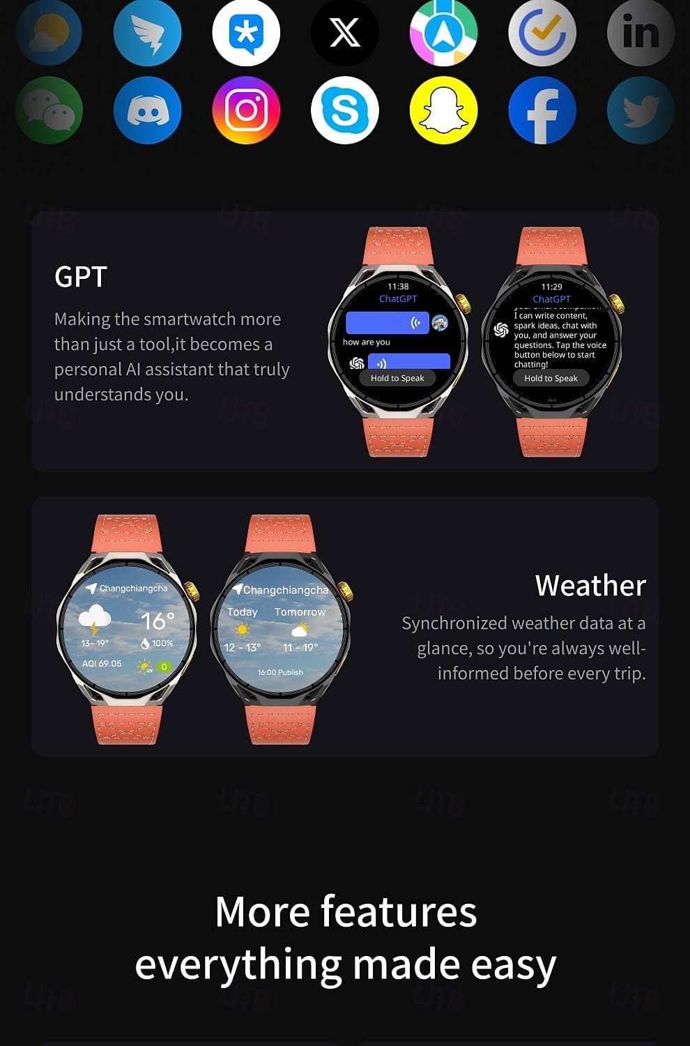 AMOLED Navigation Smart Watch - detail 18
