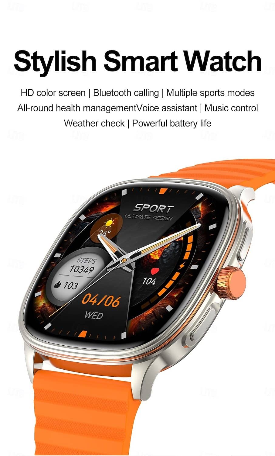 HK73 AMOLED Bluetooth Calling Smart Watch - detail 01
