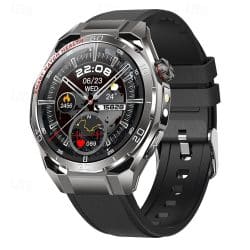 TK40 AMOLED Bluetooth Calling Smart Watch - variant black leather