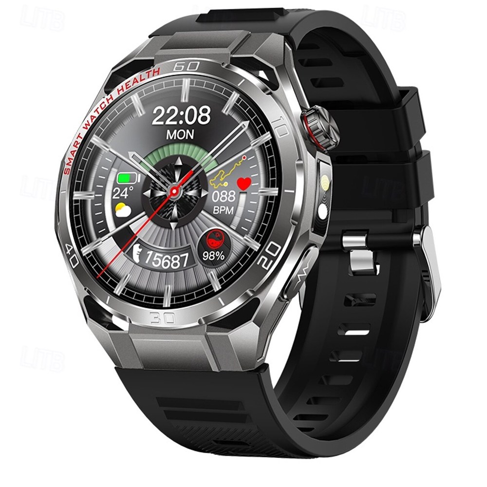 1.47-Inch AMOLED Bluetooth Calling Smart Watch with Always-On Display, 380mAh Battery, Sleep Tracking and Seven Strap Options TK40 WearableMaster - variant-black TK40 AMOLED Bluetooth Calling Smart Watch - variant black