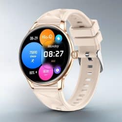 L1 AMOLED Bluetooth Calling Women's Smart Watch - variant gold strap