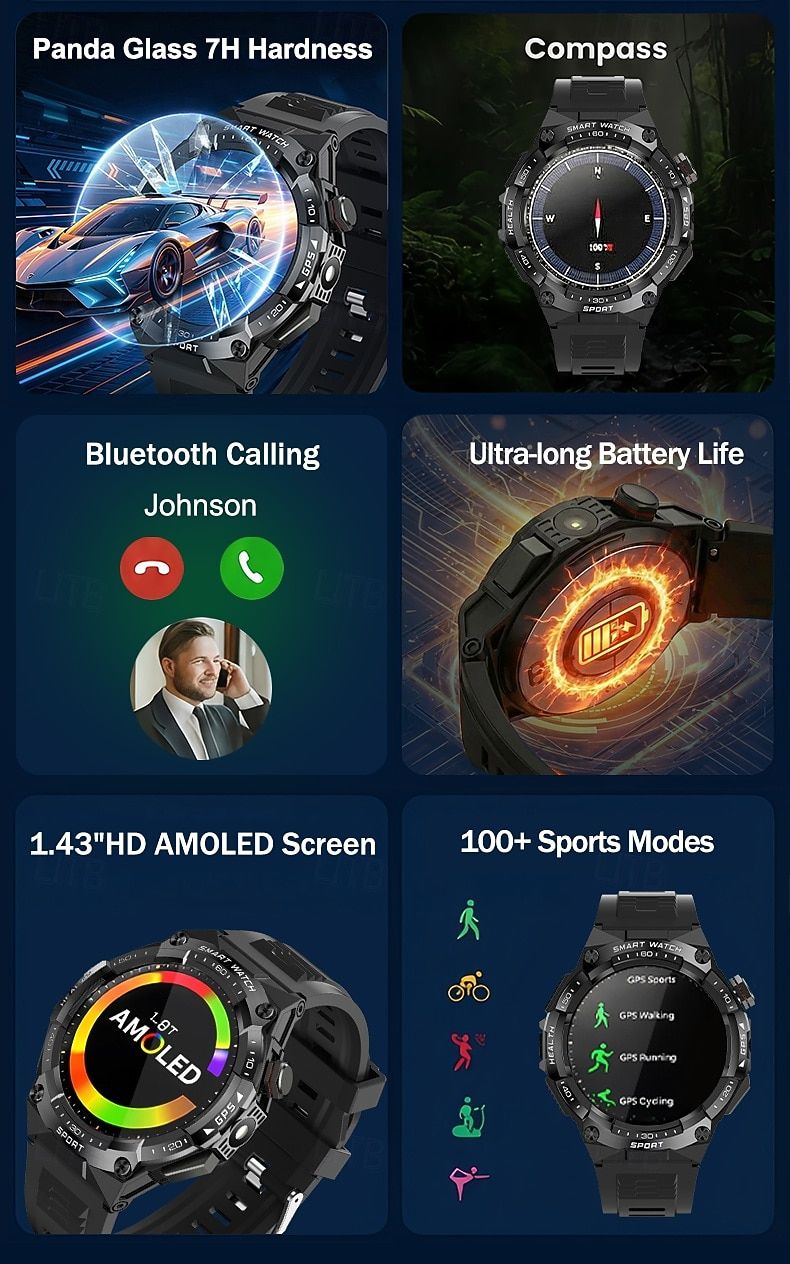 WB43 AMOLED GPS Bluetooth Calling Smart Watch - detail 04