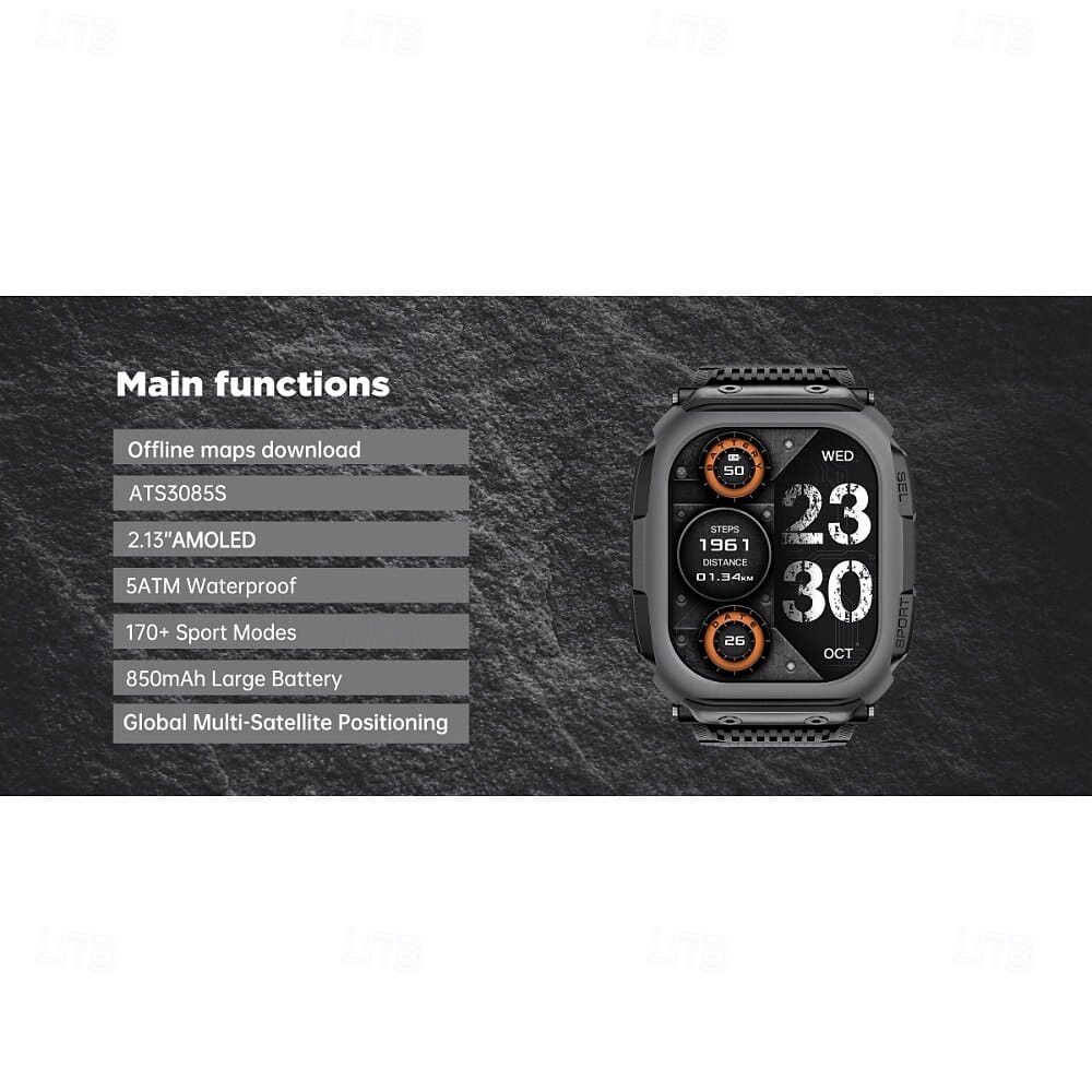 DM66 AMOLED GPS Smart Watch - detail 02