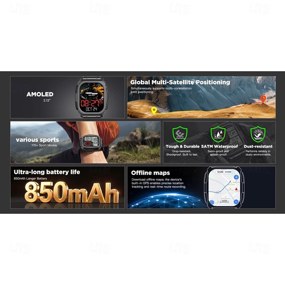 DM66 AMOLED GPS Smart Watch - detail 03