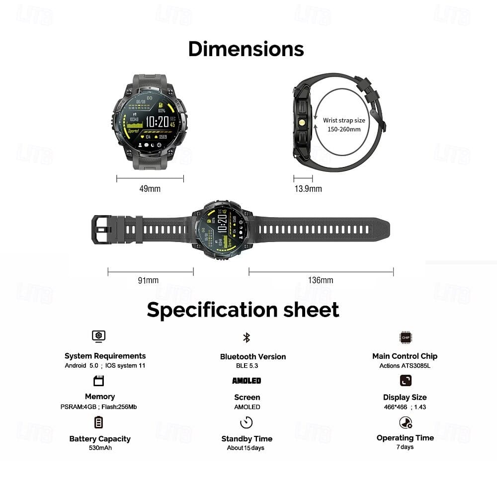 K67A AMOLED GPS Outdoor Smart Watch - detail 15