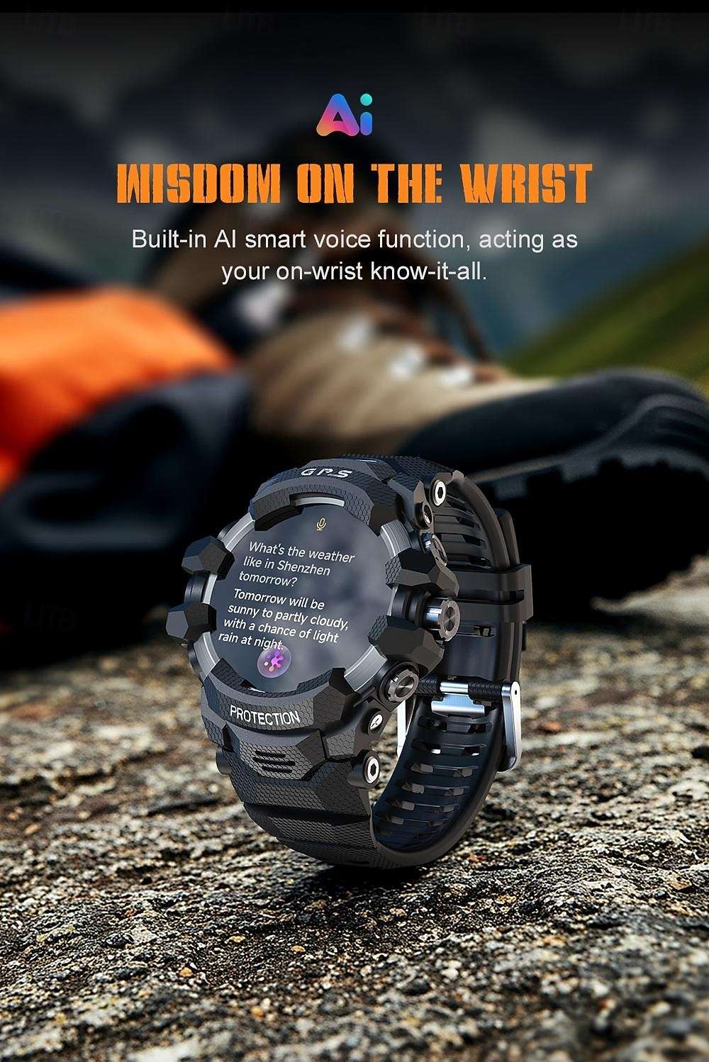 PG999 AMOLED GPS Rugged Outdoor Smart Watch - detail 03