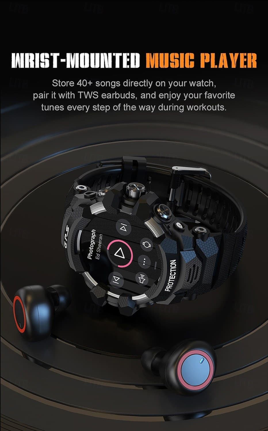 PG999 AMOLED GPS Rugged Outdoor Smart Watch - detail 07