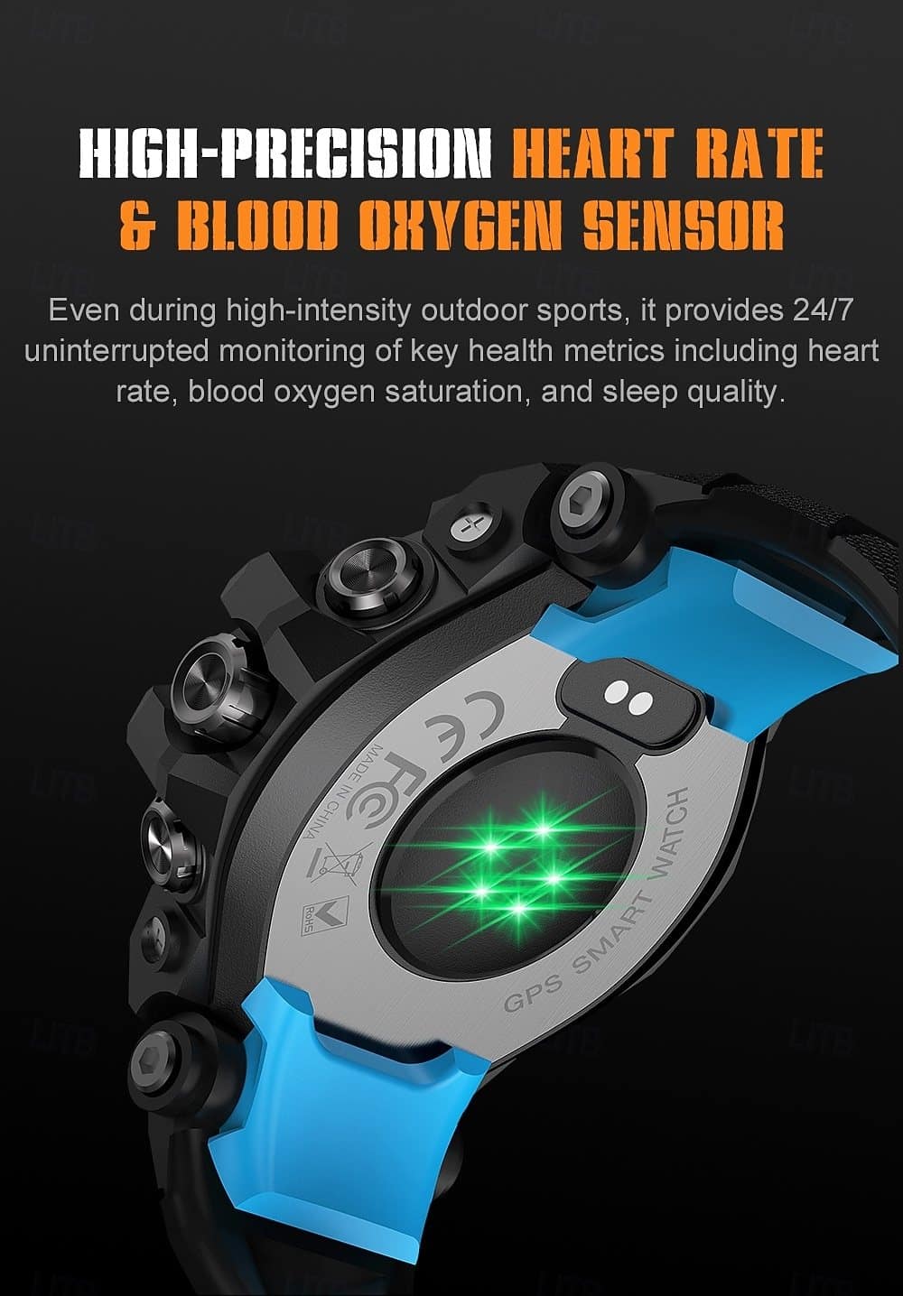 PG999 AMOLED GPS Rugged Outdoor Smart Watch - detail 08