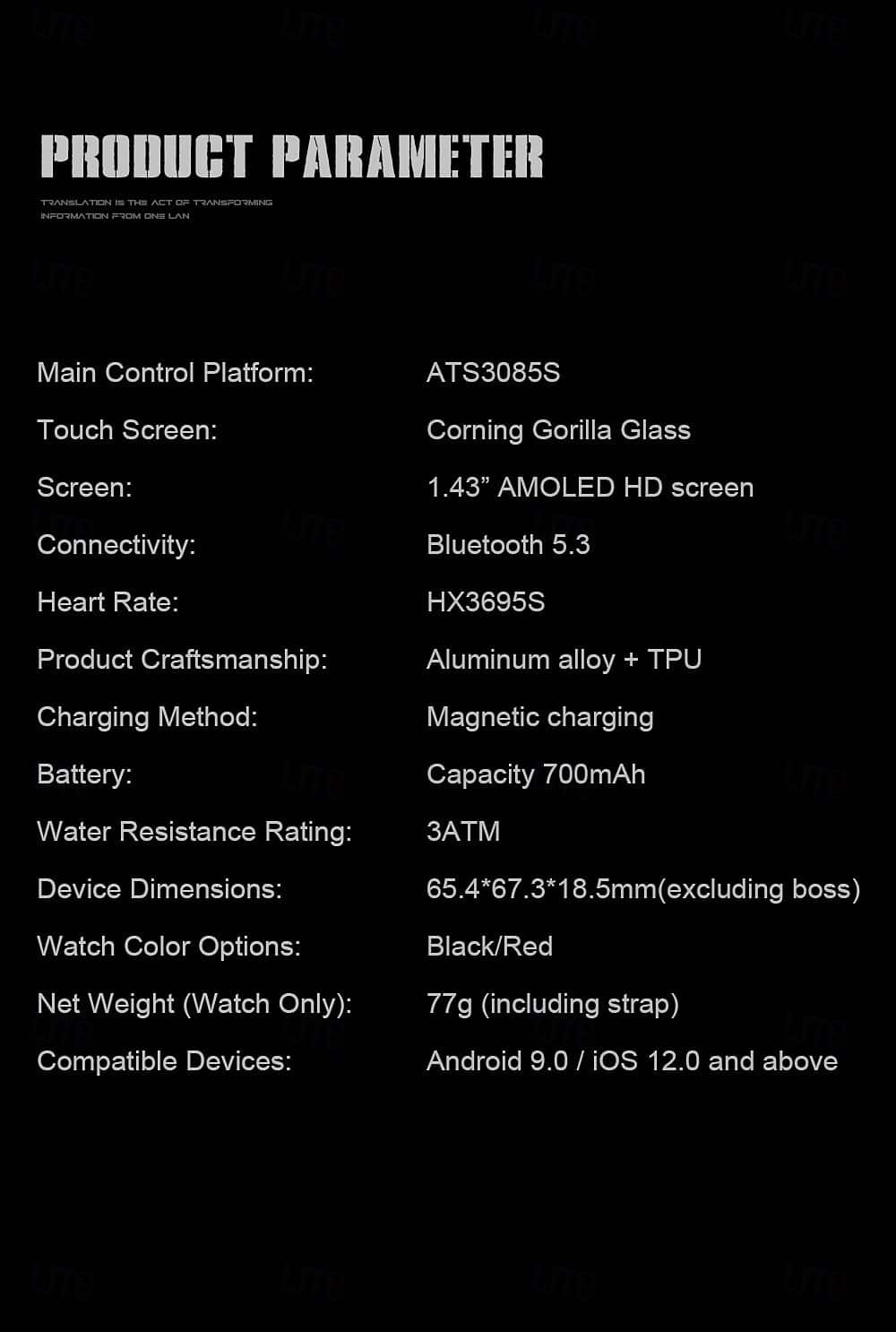 PG999 AMOLED GPS Rugged Outdoor Smart Watch - detail 11