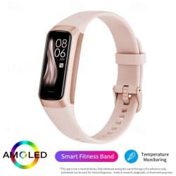 BW0459 AMOLED Smart Fitness Band - variant rose gold strap