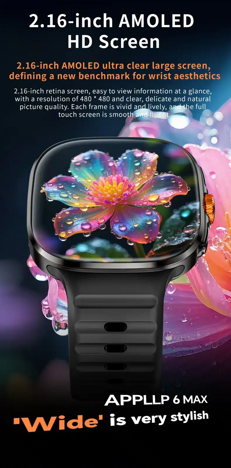 APPLLP 6 MAX Android smart watch detail image 3