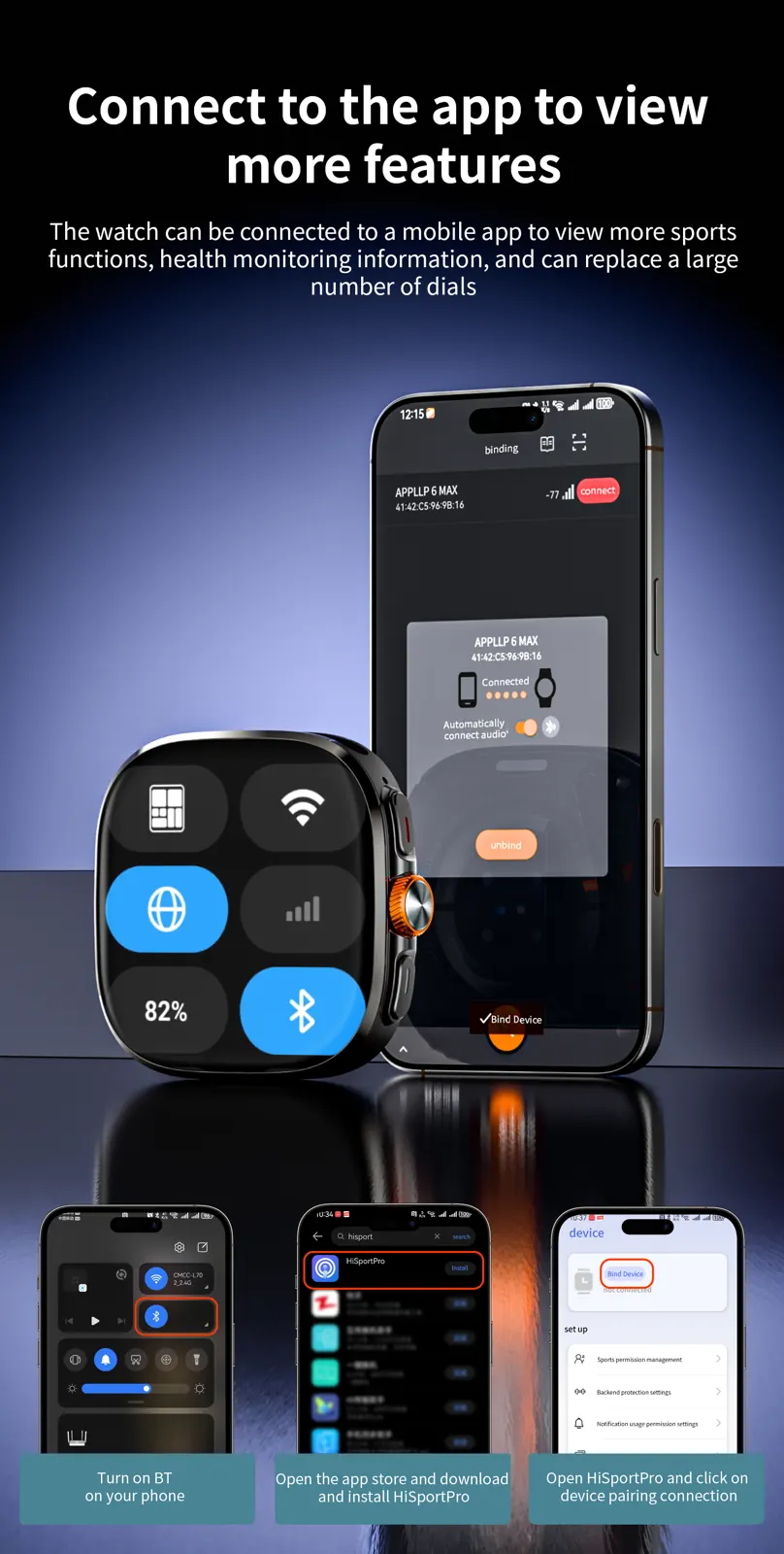 APPLLP 6 MAX Android smart watch detail image 14