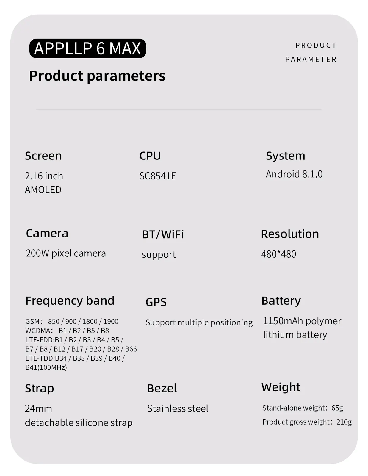 APPLLP 6 MAX Android smart watch detail image 24