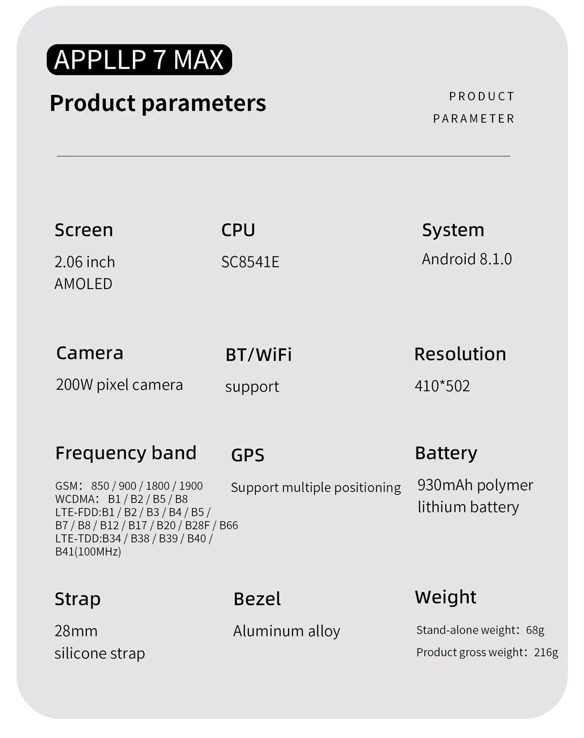 APPLLP 7 MAX Android smart watch detail image 23