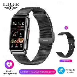 BW0451 Bluetooth Calling Fitness Smart Watch - variant black milan strap