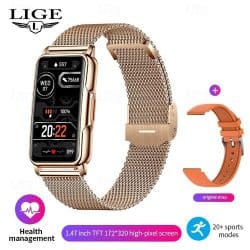 BW0451 Bluetooth Calling Fitness Smart Watch - variant rose gold strap